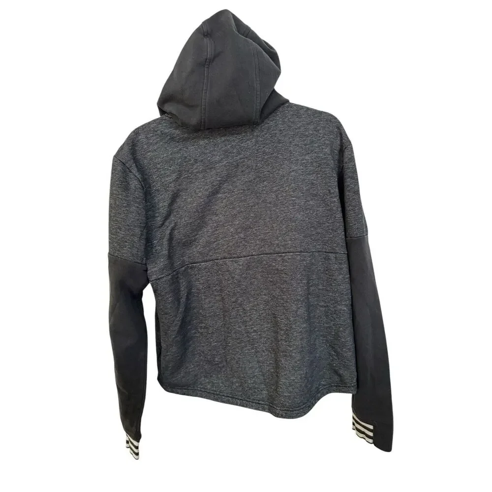 Adidas Hoodie Mens Small (?)‎ Pullover Gray Sweatshirt Workout Running READ
